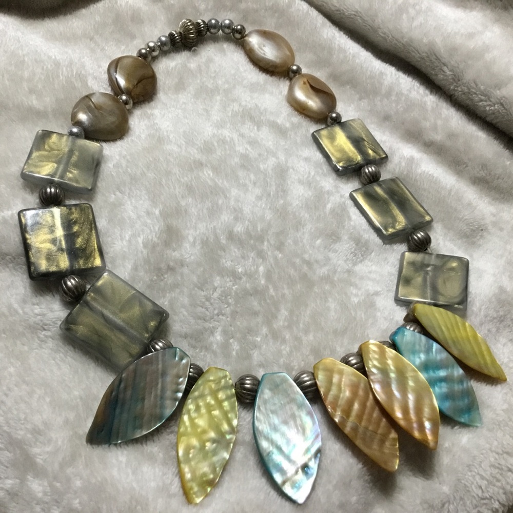 Gorgeous Abalone Shell Statement Necklace